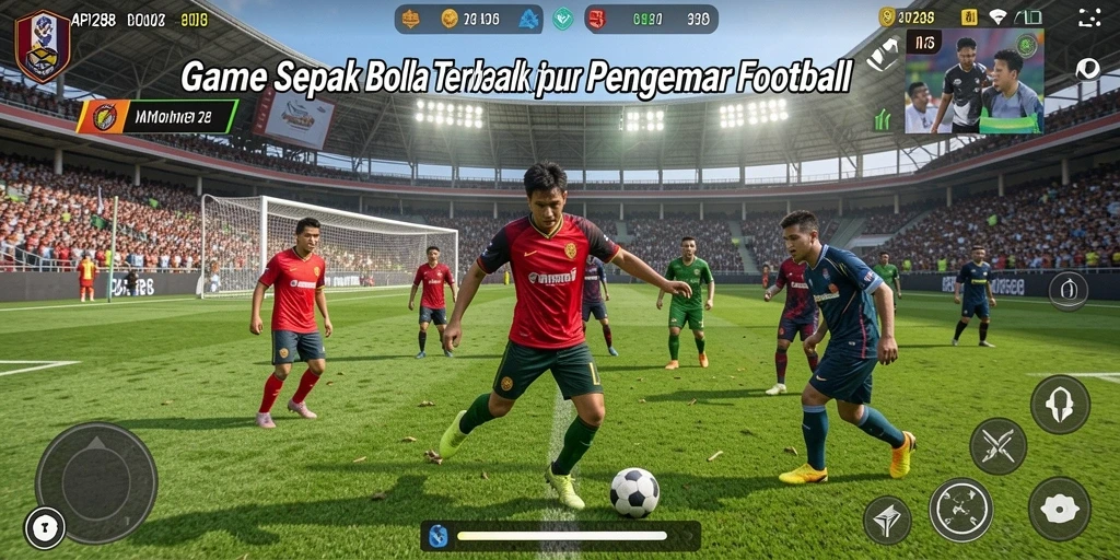 Screenshot API288 menunjukkan momen pertandingan sepak bola yang mendebarkan.
