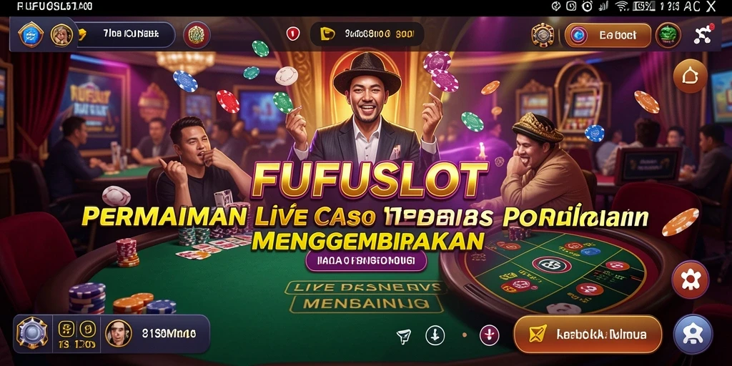 Tampilan gameplay menarik dengan dealer live di FUFUSLOT.