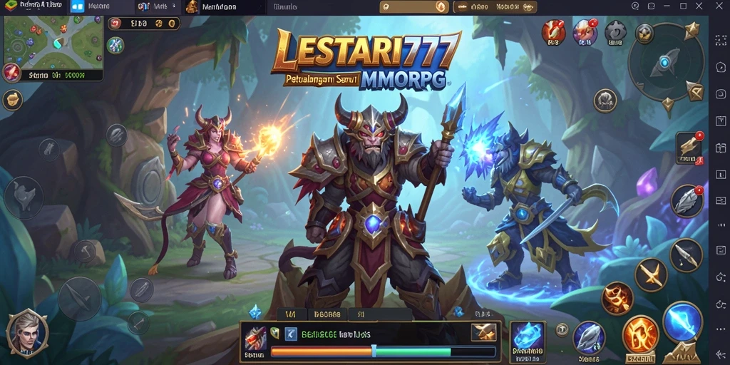 Screenshot LESTARI777 menampilkan aksi seru dalam petualangan MMORPG.