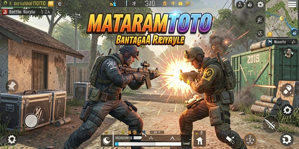 Tampilan menegangkan gameplay MATARAMTOTO di medan pertempuran.