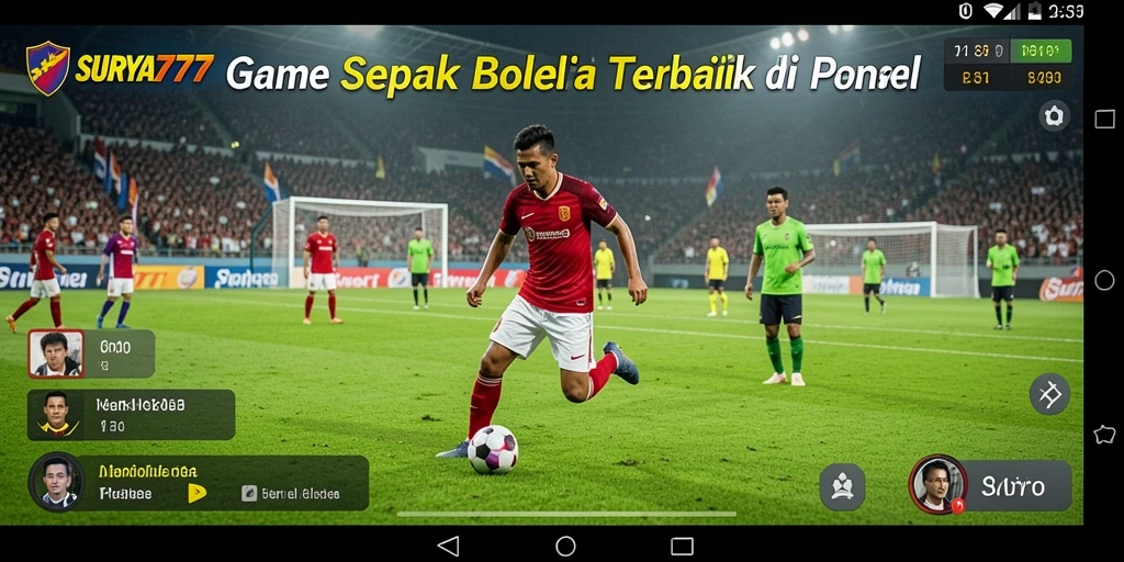 Tampilan gameplay menarik dari SURYA777 yang penuh aksi sepak bola.
