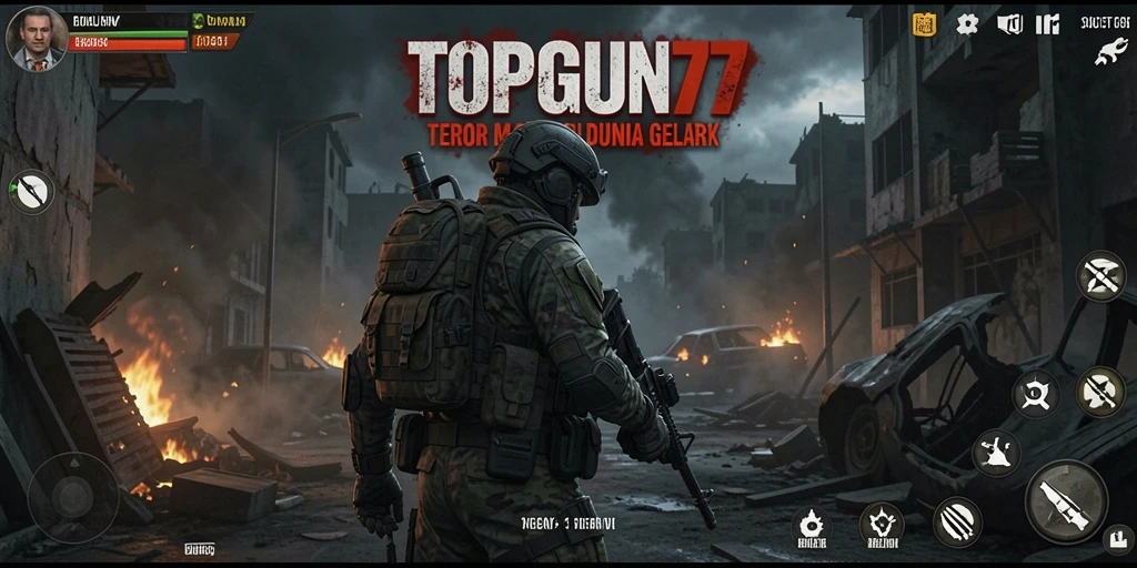 Screenshot tampilan gameplay menakutkan dari TOPGUN77.